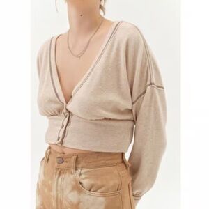 Urban Outfitters UO Farley Button-Up Sweater Cardigan Top Size S